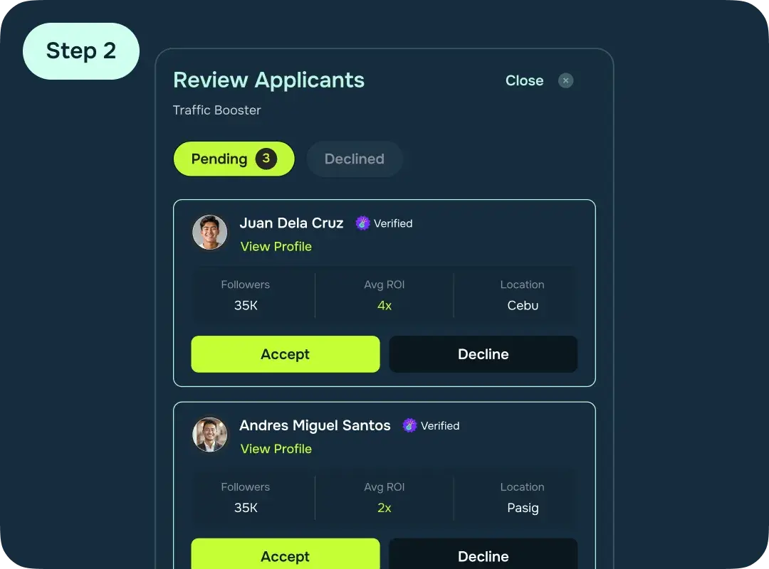 Creators promote for you